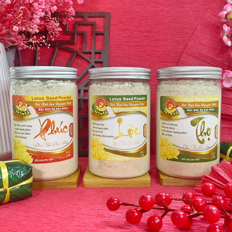Bột Hạt Sen Ăn Tết Ngon - Nhẹ Dáng Son - Không Đường