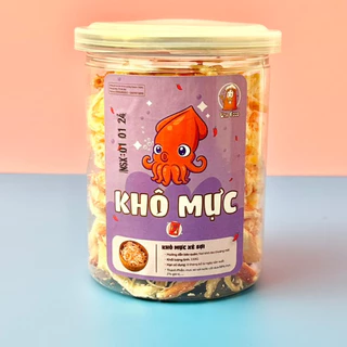 KHÔ MỰC HẤP DỪA XÉ SỢI - Hũ pet 150gr và túi zip 100gr - UTA FOOD - đồ ăn vặt Hà Nội