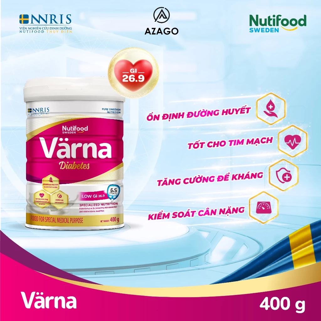 Sữa Bột Varna Diabetes Lon 400g - AZAGOHN