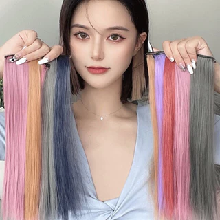 Tóc giả đẹp tóc kẹp dài thẳng light 60cm lọn nhiều màu phong cách Hàn Quốc, Phong Cách , Tóc giả Light Nhiều Màu Cá Tính