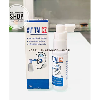 Xịt tai CZ - Dung dịch xịt làm sạch vệ sinh tai cho TE và người lớn [Chai 25ml]