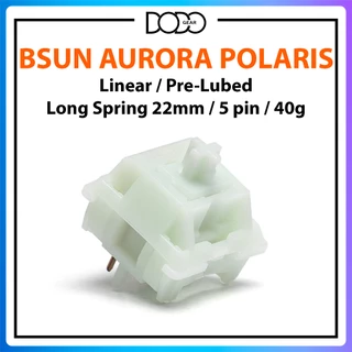 Switch BSUN Aurora Polaris 5 PIN Linear 40g âm trầm công tắc bàn phím Switch BSUN 5 pin DoDo Gear