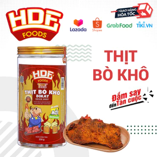 [Khô Bò ăn vặt siêu ngon] Thịt bò khô miếng BOKAY 250g ngon thượng hạng - Khô gà Cooky