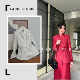 Áo Jena Blazer dáng dài chất Bố Xước, BLA07, Ladie Studio