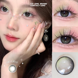 Lens Mắt Kính Áp Tròng Xám Rêu Tự Nhiên Hot Trend MEI GRAY Có 0 Đến 6 Độ Cận