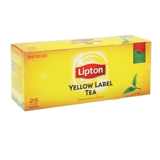 Trà đen túi lọc Lipton nhãn vàng hộp 50g (25 túi x 2g) - tổng kho nguyên liệu