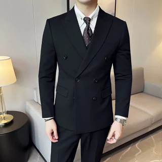 Áo vest nam 6 cúc cao cấp Hàn Quốc trẻ trung vải chéo 79 dày thời trang công sở sang trọng , form dáng ôm đẹp big size