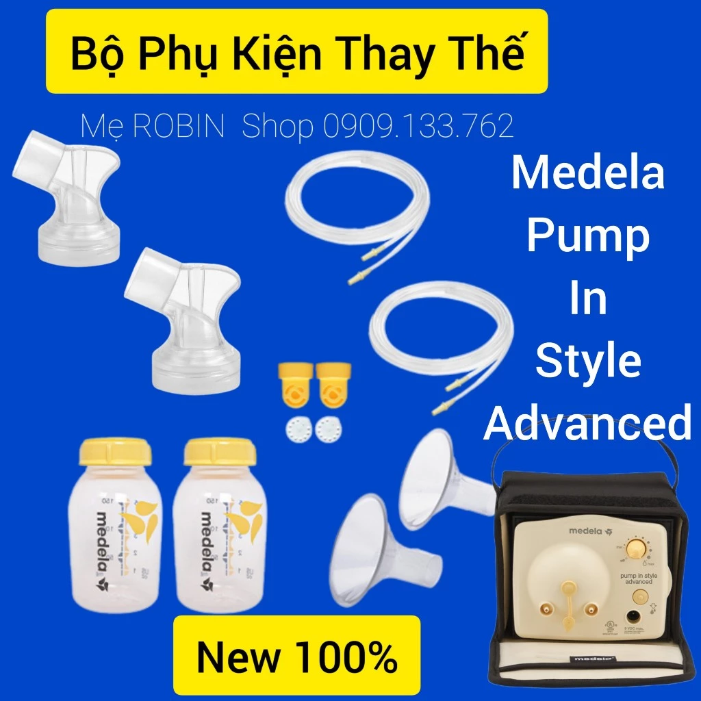 (Giá Lấy Tương Tác)Bộ Phụ Kiện Thay Thế Cho Máy Hút Sữa Điện Đôi Medela Pump In Style Advanced (New 100%)