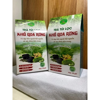 Trà khổ qua rừng túi lọc (hộp 40 gói), mướp đắng rừng, mát gan, giải độc, hạ huyết áp, tiểu đường