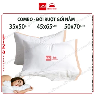 Ruột Gối Nằm Bông Gòn Cao Cấp Kích Thước 35x50, 45x65, 50x70 Màu Trắng Có Khóa ( 1 Chiếc- Ép Hơi )