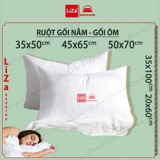 Ruột Gối Bông Gòn Tinh Khiết Kích Thước 35x50, 45x65, 50x70, Có Khóa Kéo Tiện Lợi Nhồi Bông ( 1 Chiếc- Ép Hơi )