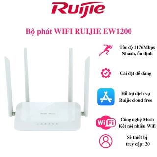 Bộ Phát Kích Wifi Ruijie EW1200 4 Râu và EW300 Pro 4 Râu Chính hãng Bảo hành 3 năm