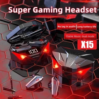 Tai Nghe Gaming Bluetooth Không Dây TWS X15 có micro âm thanh Bass HiFi Game Delay thấp chơi Liên quân PUBG Free Fire