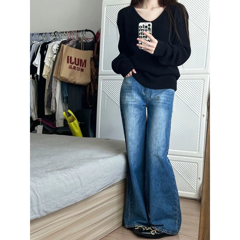 ( Thanh lý xả kho ) Quần jeans màu xanh da trời dáng loe lưng cao tôn dáng hottrend thời trang dành cho nữ