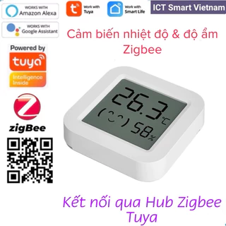 Cảm biến nhiệt độ ẩm Bluetooth/Zigbee Tuya