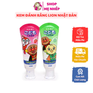 Kem đánh răng Lion Nhật Bản - Kem đánh răng cho bé có thể nuốt được, rất an toàn cho bé