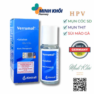 Verrumal solution 13ml loại bỏ Sùi Mào Gà, Mụn Cóc – Chính hãng Almirall Đức.