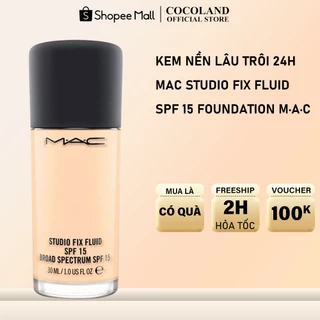 Kem Nền Lâu Trôi 24h MAC Studio Fix Fluid SPF 15 Foundation M·A·C 30ml - DR132