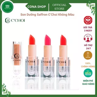 Son Dưỡng Thiên Nhiên Có Màu Và Không Màu SAFFRON COLOR - Mỹ Phẩm Xanh C'CHOI - Son Dưỡng Cho Bà Bầu, trẻ em