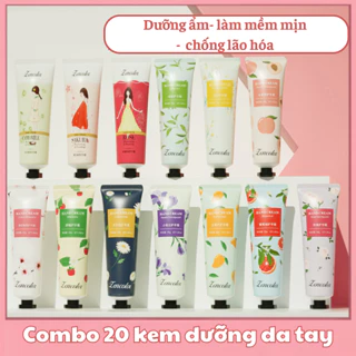 Combo 20 kem dưỡng da tay HOA QUẢ Trắng Da Mềm Mịn Giảm Khô Sần Da Nội Địa Trung