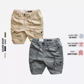 Quần Short Nam Túi hộp GOZIN SHOP chất kaki cotton co giãn mềm mịn thoáng mát -JA01