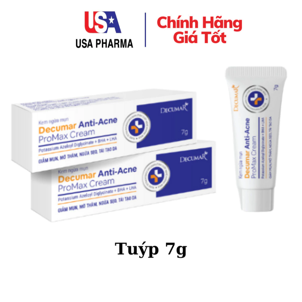 Kem Chấm Mụn DECUMAR Giúp Giảm Sưng Viêm & Mờ Thâm Sẹo Tối Ưu Anti - Acne Promax Cream 7g/15g
