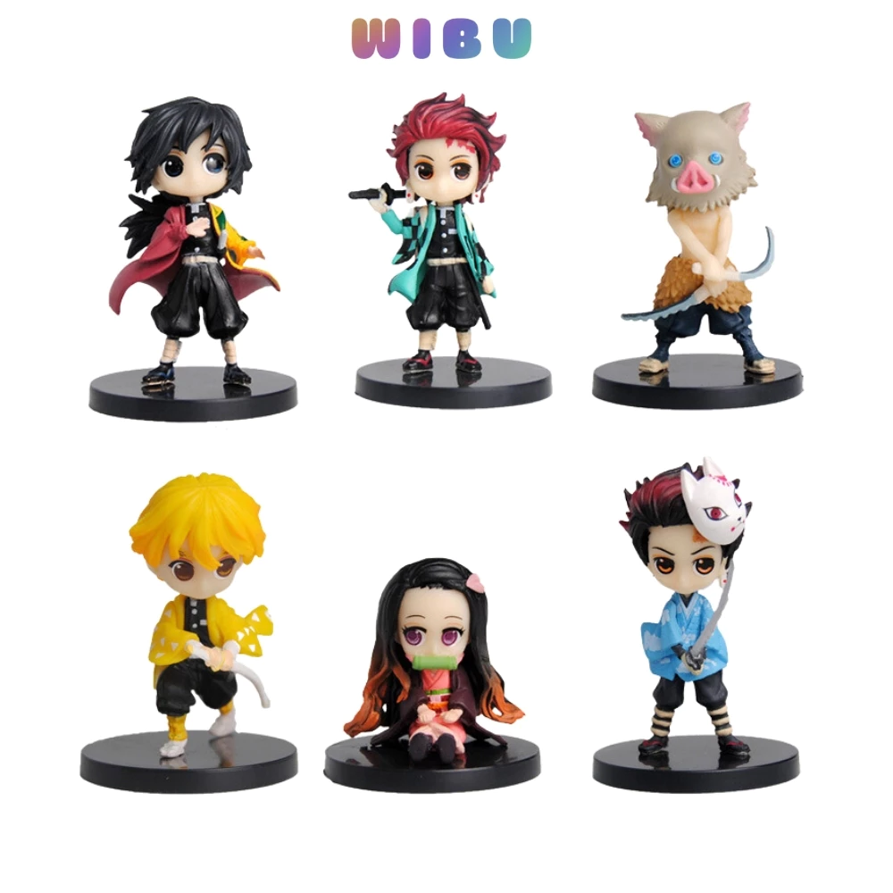 Mô hình Kimetsu No Yaiba figure Tanjirou , Nezuko , Zenitsu , Inosuke , Giyuu (Có bán lẻ)  - figure thanh gươm diệt quỷ