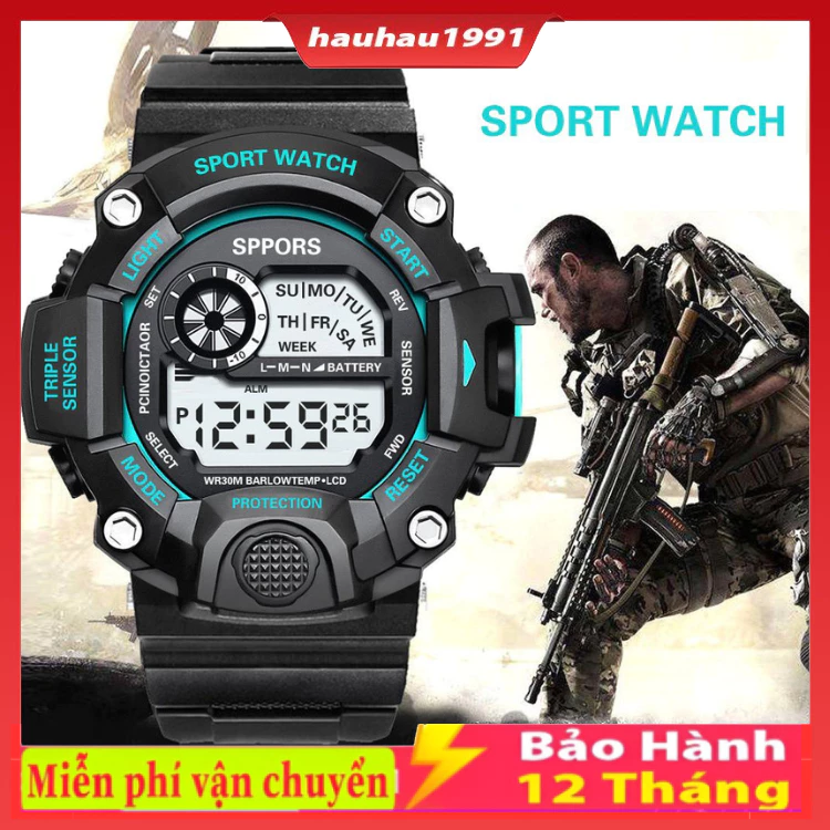 Đồng hồ điện tử nam nữ Sport watch đầy đủ chức năng, kiểu dáng thể thao cá tính , phong cách hàn quốc