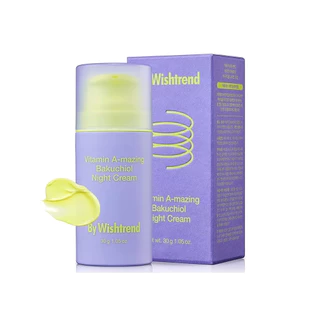 [Sẵn-Nhập khẩu] Kem Dưỡng Ban Đêm By Wishtrend Vitamin A-mazing Bakuchiol Night Cream 30g