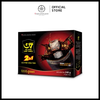 Trung Nguyên Legend - Cà phê G7 2in1 hòa tan đen ( có đường)- Hộp 15 gói 16gr