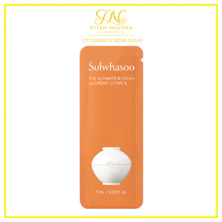 Kem thông đỏ Sulwhasoo Dưỡng Da Ngừa Lão Hóa Cao Cấp - Sulwhasoo The Ultimate S Cream gối 1ml