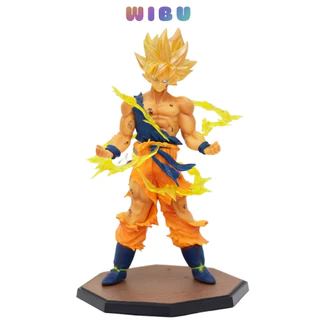 Mô hình Dragon Ball SonGoku super saiyan siêu đẹp kèm hiệu ứng effect cao 17cm - figure mô hình 7 viên ngọc rông