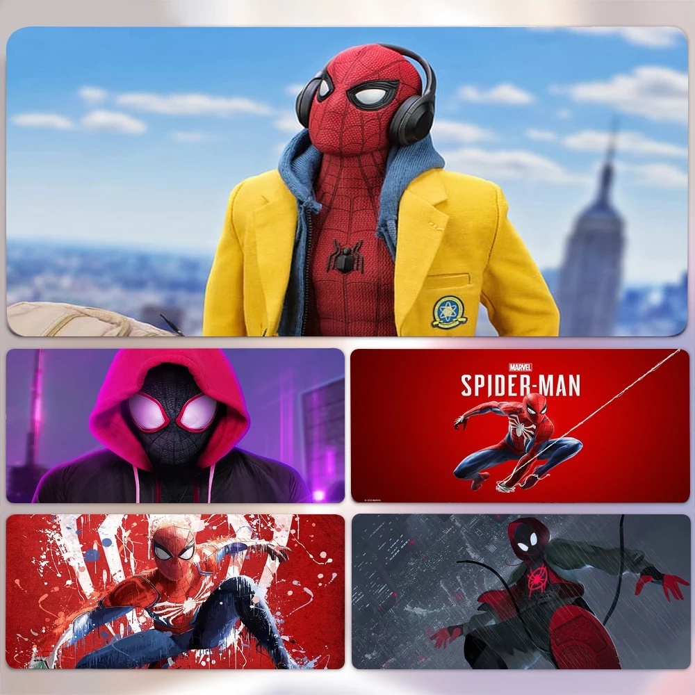 Lót chuột Spiderman in hình sắc nét, bo viền chắc chắn, lót chuột cỡ lớn, nhiều mẫu để lựa chọn