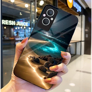 Ốp Lưng OPPO RENO 8 4G, RENO 8 5G, RENO 8Z 5G Mặt lưng kính tráng gương, thiết kế thiên hà