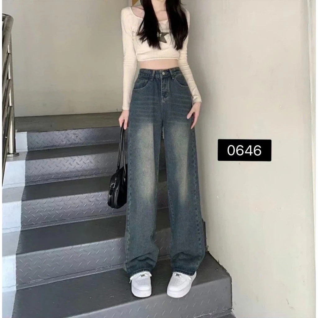 [3 SIZE 40-56KG TÙY CHIỀU CAO] MÃ 5100 QUẦN JEAN SUÔNG NỮ THỜI TRANG ĐI CHƠI, ĐI LÀM