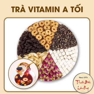 5 - 10 Set trà tối vitamin A bổ máu ích huyết (Hắc kỳ tử, hoa hồng, bạch linh, táo đỏ, dâu tằm, bách hợp) - Lãn Ông