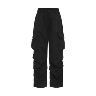 Quần Dù Túi Hộp Ống Rộng Nam Nữ Unisex * Black