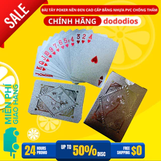 Bộ Bài Tây Mạ Bạc dododios Silver Poker Chống Nước Cực Chất