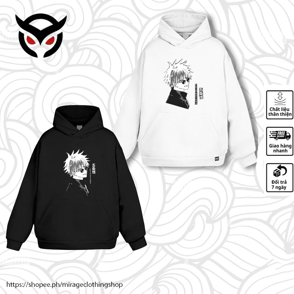 [mirage] áo hoodie anime jujutsu kaisen - gojo satoru, truyện tranh anime unisex nam, nữ.