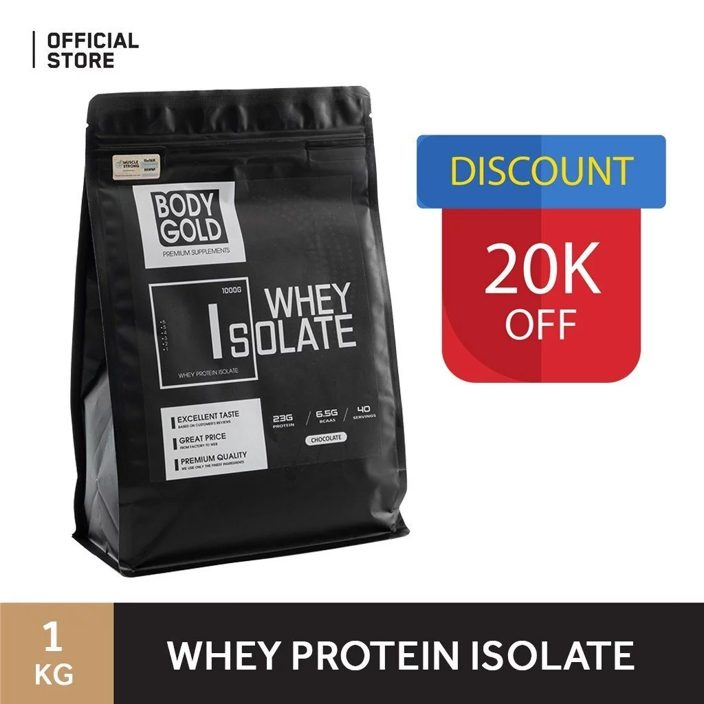 Sữa Whey Protein Isolate Giảm Mỡ Tăng Cơ Body Gold 1Kg - Tặng Bình Lắc