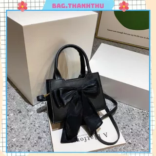 Túi mini xách tay đeo chéo đẹp túi Bag.thanhthu hoạ tiết gắn lơ siêu xinh để vừa điện thoại 855