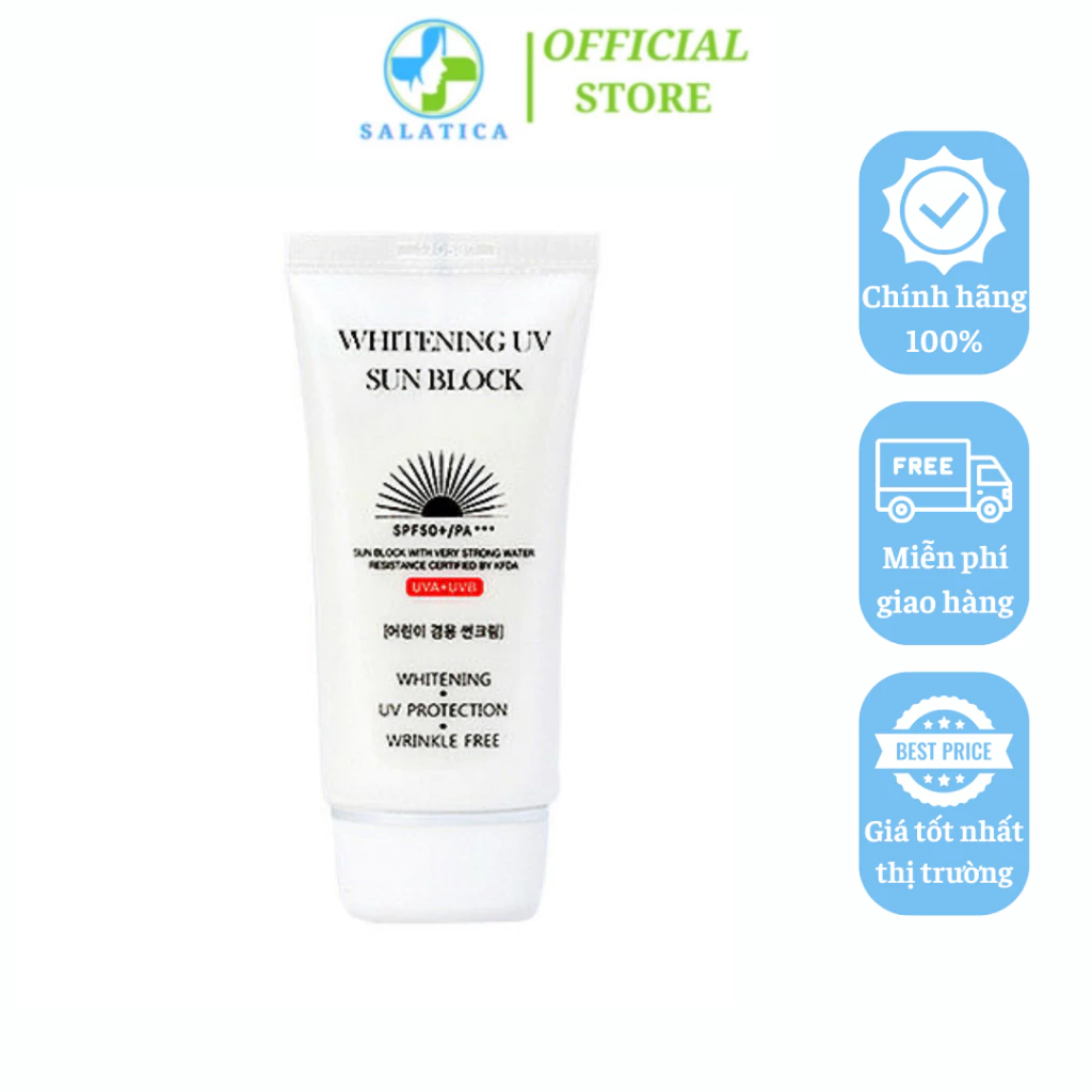 Kem chống nắng JIGOTT Hàn Quốc dưỡng trắng whitening UV sun block SPF50+/PA+++ 70ml an toàn cho mọi loại da