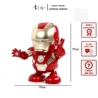 Robot nhảy múa đồ chơi robot cho bé đồ chơi ironman đỏ có nhạc vui nhộn đèn sáng lấp lánh