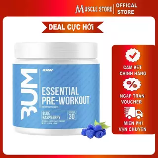 Bột Pre-Workout CBUM, Essential Pre Workout Chris Bumstead (30 lần dùng) | Raw Nutrition