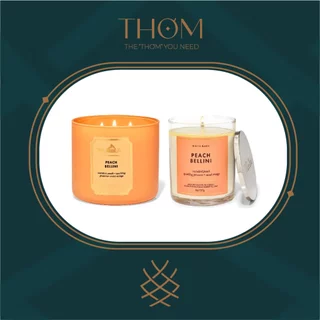 PEACH BELLINI | Nến thơm 3 bấc 411gr 1 bấc 198g Bath and Body Works 3 Wick Scented Candles