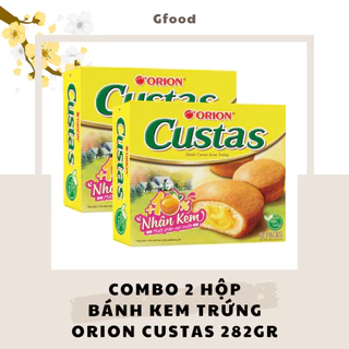 [COMBO 2 HỘP] Orion Custas Bánh Kem Trứng Hộp 12 Gói 282gr