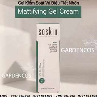 Kem Kiểm Soát Dầu Và Điều Tiết Nhờn Soskin Mattifying Gel Cream 40ml - Gardencos