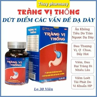 (Chính Hãng Mua 1 Tặng 1 Hộp Cùng Loại):Tràng Vị Thống Hỗ Trợ Niêm Mạc Dạ Dày.Viêm loét Dạ Dày,Tá Tràng  Hộp 30 Viên.