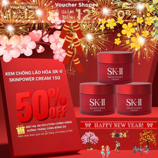 Kem Chống Lão Hóa SKll nobox- SKINPOWER CREAM 15gr Kem dưỡng da chống lão hóa phục hồi săn chắc mờ nếp nhăn