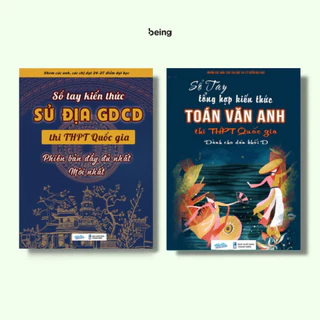 Combo 2 Cuốn Sổ Tay Kiến Thức Sử Địa GDCD lớp 12 và Sổ Tay Tổng Hợp Kiến Thức Toán Văn Anh